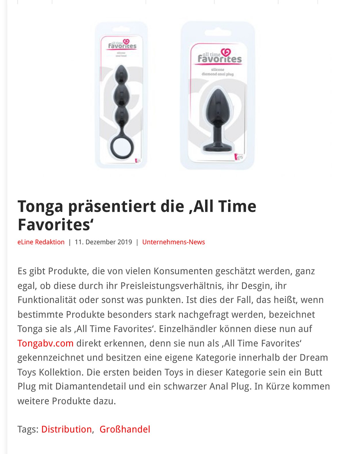 2019-12 eLine Online - Dream Toys All Time Favorites
